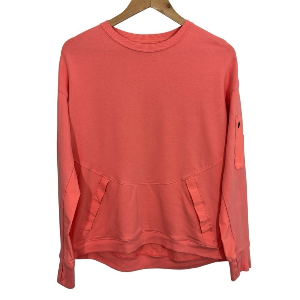 All in Motion Peachy Pink Sweatshirt Womens M Athletic Pullover Casual Comfy GUC